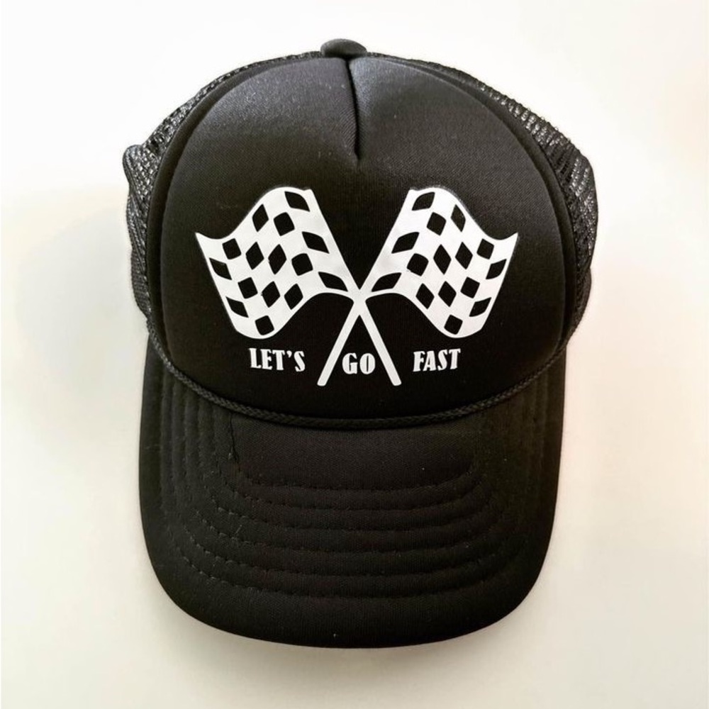 NEW DIRTY REBEL BABY INFANT “LETS GO FAST”TRUCKER HAT” 0-18 months